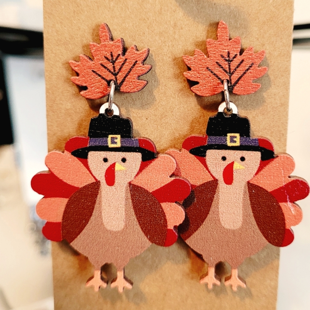 Fall Earings Thanksgiving Turkey Earing Holiday Jewelry Fall Accessories